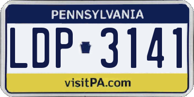 PA license plate LDP3141