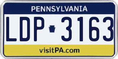 PA license plate LDP3163