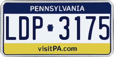 PA license plate LDP3175