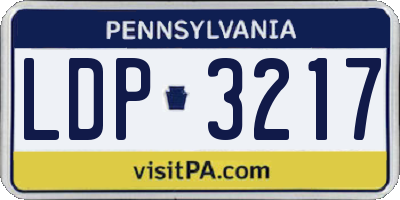 PA license plate LDP3217