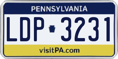 PA license plate LDP3231