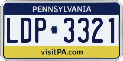 PA license plate LDP3321