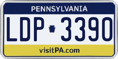PA license plate LDP3390