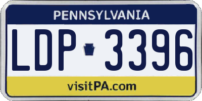 PA license plate LDP3396