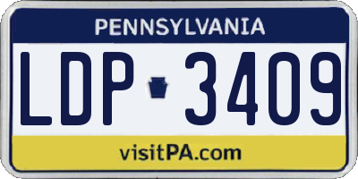PA license plate LDP3409