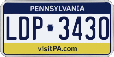 PA license plate LDP3430
