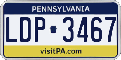 PA license plate LDP3467