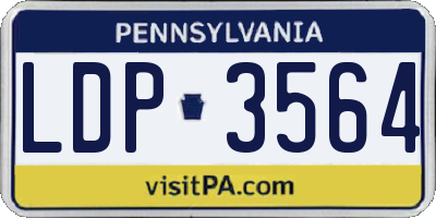 PA license plate LDP3564