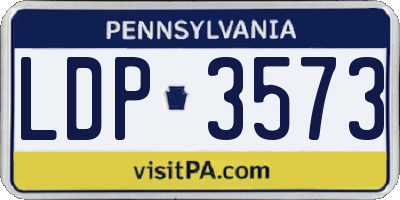 PA license plate LDP3573