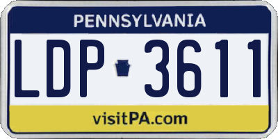PA license plate LDP3611