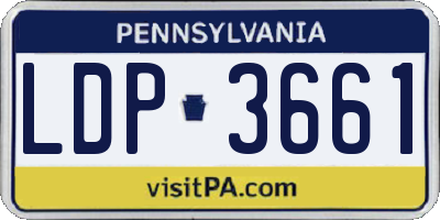 PA license plate LDP3661