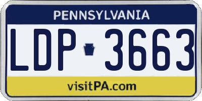 PA license plate LDP3663