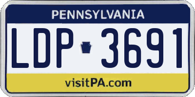 PA license plate LDP3691