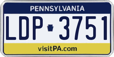 PA license plate LDP3751