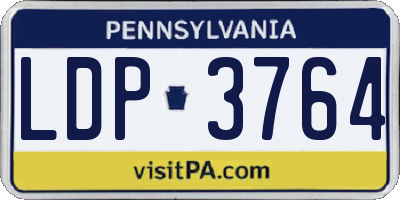 PA license plate LDP3764