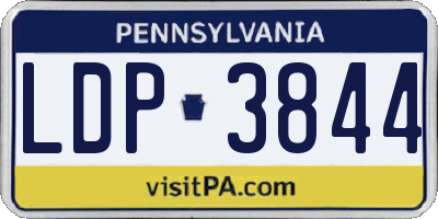 PA license plate LDP3844