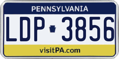 PA license plate LDP3856