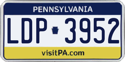 PA license plate LDP3952