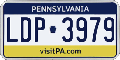 PA license plate LDP3979