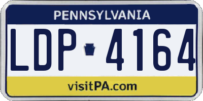 PA license plate LDP4164