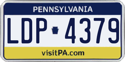 PA license plate LDP4379