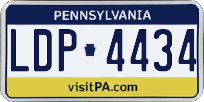 PA license plate LDP4434