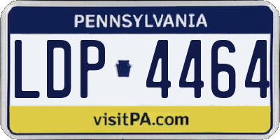 PA license plate LDP4464