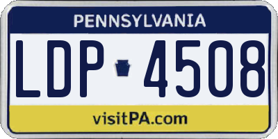 PA license plate LDP4508