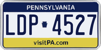 PA license plate LDP4527