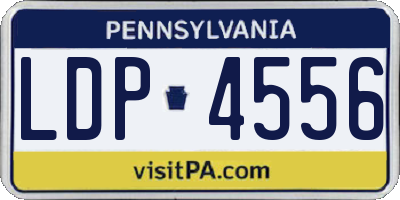 PA license plate LDP4556
