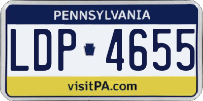 PA license plate LDP4655