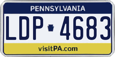 PA license plate LDP4683