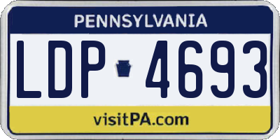 PA license plate LDP4693
