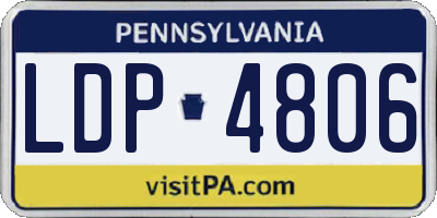 PA license plate LDP4806