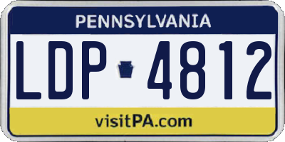 PA license plate LDP4812