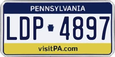 PA license plate LDP4897