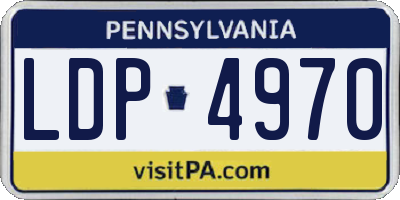 PA license plate LDP4970