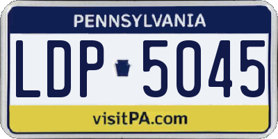 PA license plate LDP5045