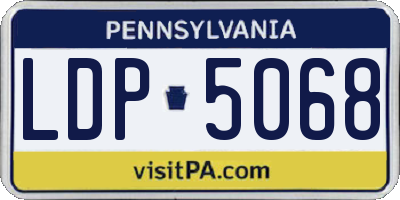PA license plate LDP5068