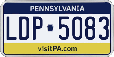 PA license plate LDP5083