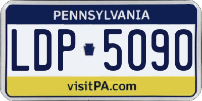 PA license plate LDP5090