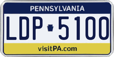 PA license plate LDP5100