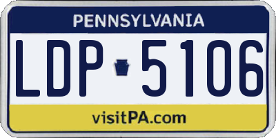 PA license plate LDP5106