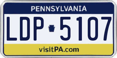 PA license plate LDP5107