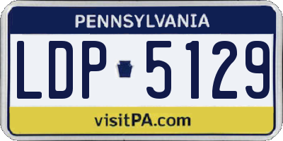 PA license plate LDP5129