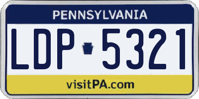 PA license plate LDP5321