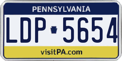 PA license plate LDP5654