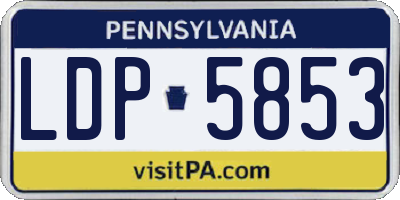 PA license plate LDP5853
