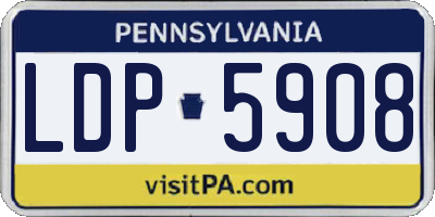 PA license plate LDP5908