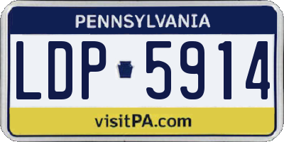 PA license plate LDP5914